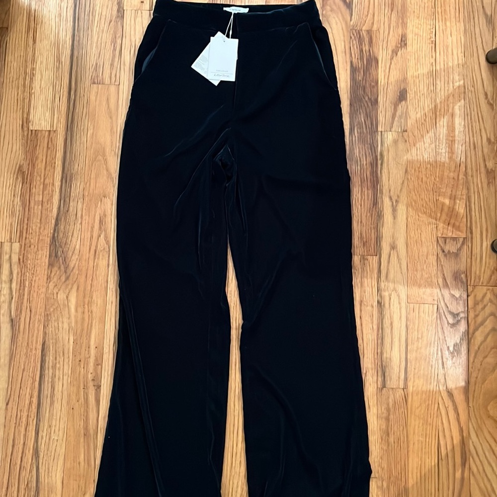 & other stories velvet pants, deep green, nwt, sz 2